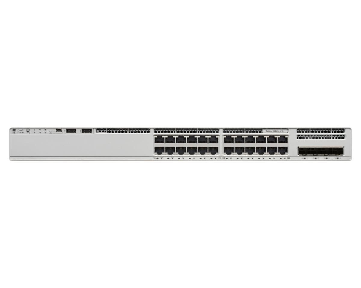 Cisco Catalyst 9200L - Network Essentials - interruptor - L3 - 24 x 10/100/1000 + 4 x 10 Gigabit SFP+ (uplink) - montável em trilho - remanufacturado