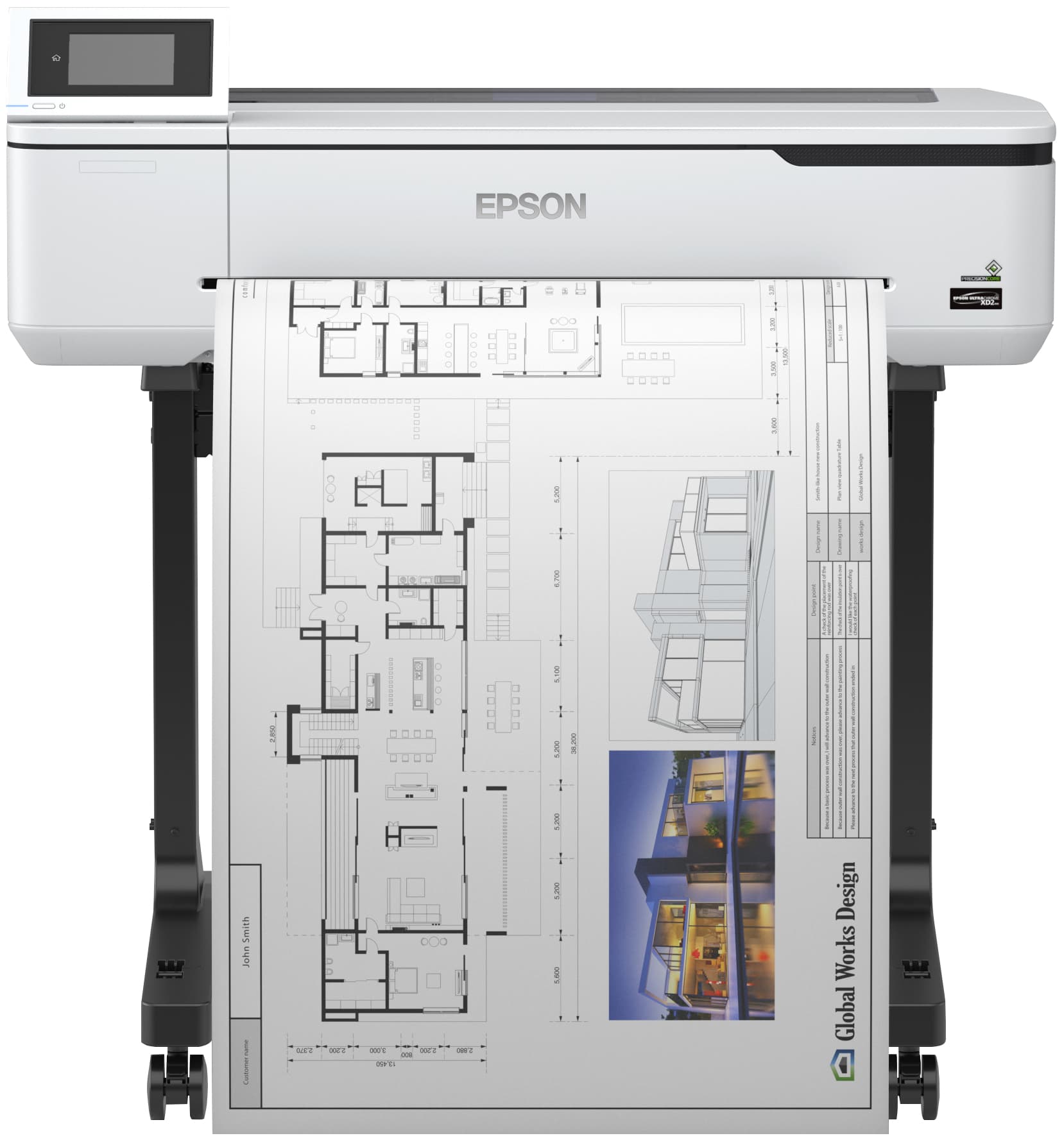 EPSON SureColor SC-T3100 24inch large-format printer colour ink-jet Roll A1 61.0cm 2400x1200dpi Gigabit LAN Wi-Fi USB 3.0 Cutter