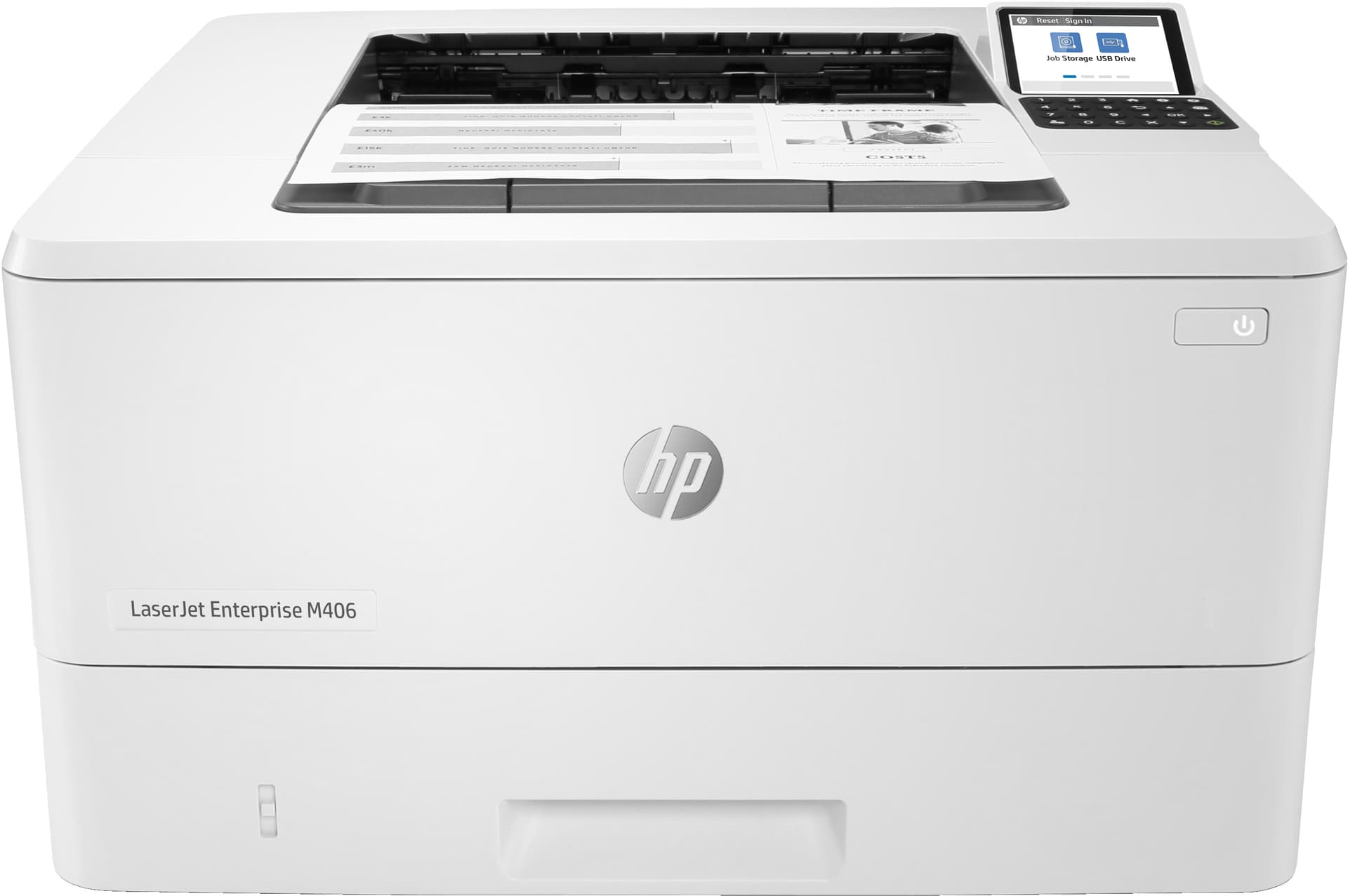 HP LaserJet Enterprise M406dn - Impressora - P/B - Duplex - laser - A4/Legal - 1200 x 1200 ppp - até 40 ppm - capacidade: 350 folhas - USB 2.0, Gigabit LAN, USB 2.0 host