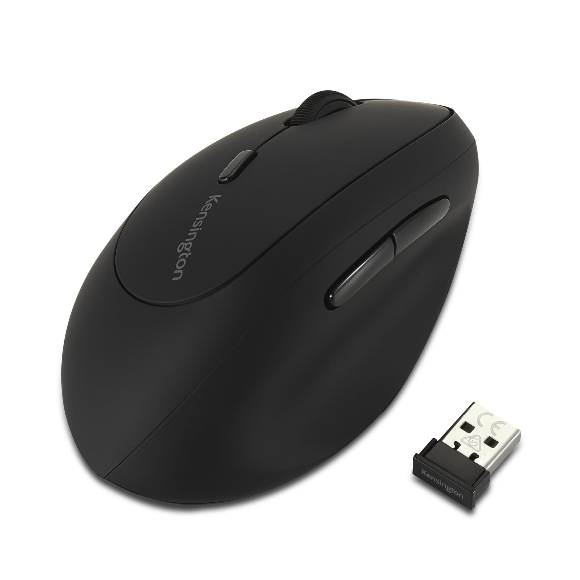 Kensington Pro Fit Ergo Wireless Mouse - Rato vertical - ergonómico - para esquerda - 6 botões - sem fios - 2.4 GHz