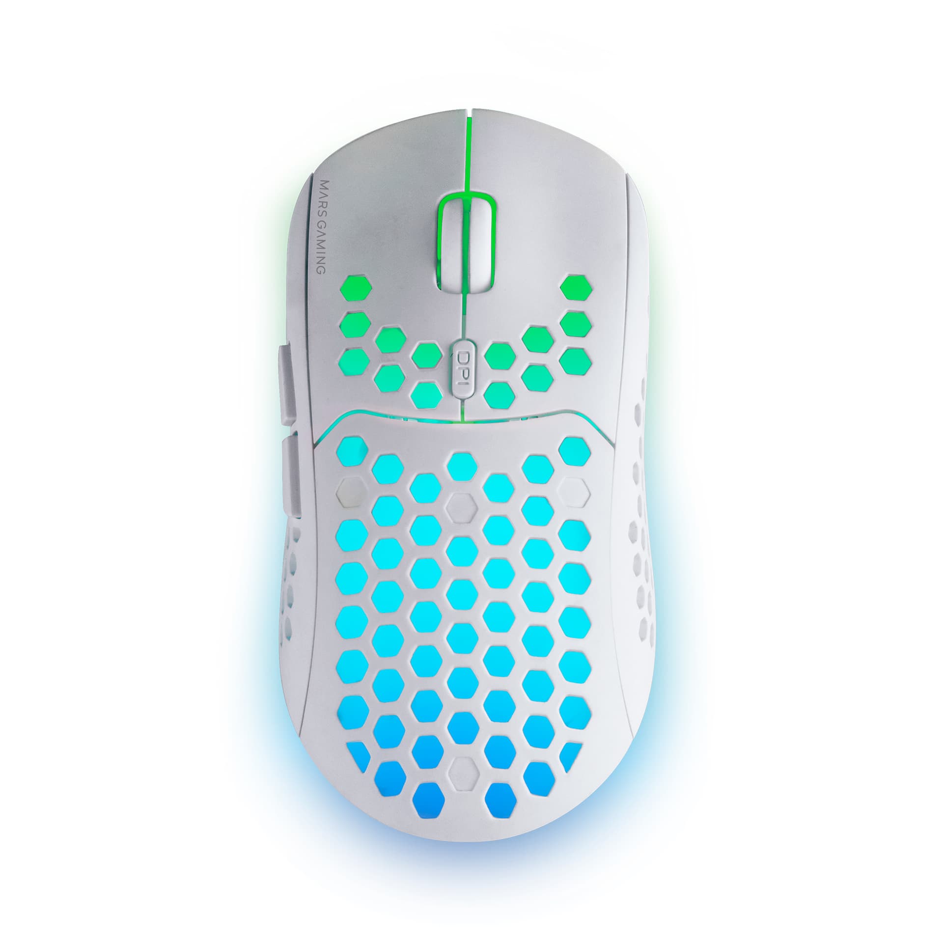 MARS GAMING MMW3 WIRELESS MOUSE, 79G ULTRA-LIGHT, RECHARGEABLE BATTERY, WHITE