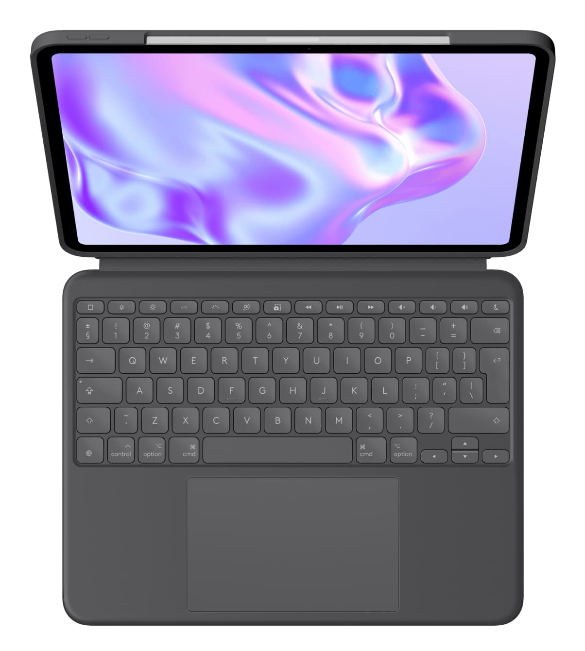 Logitech Combo Touch - Teclado e pasta de folio - com trackpad - retroiluminação - Apple Smart connector - QWERTY - Reino Unido - cinzento oxford - para Apple 11-inch iPad Pro (1.ª geração, 2.ª geração, 3ª geração) - Layout Inglês
