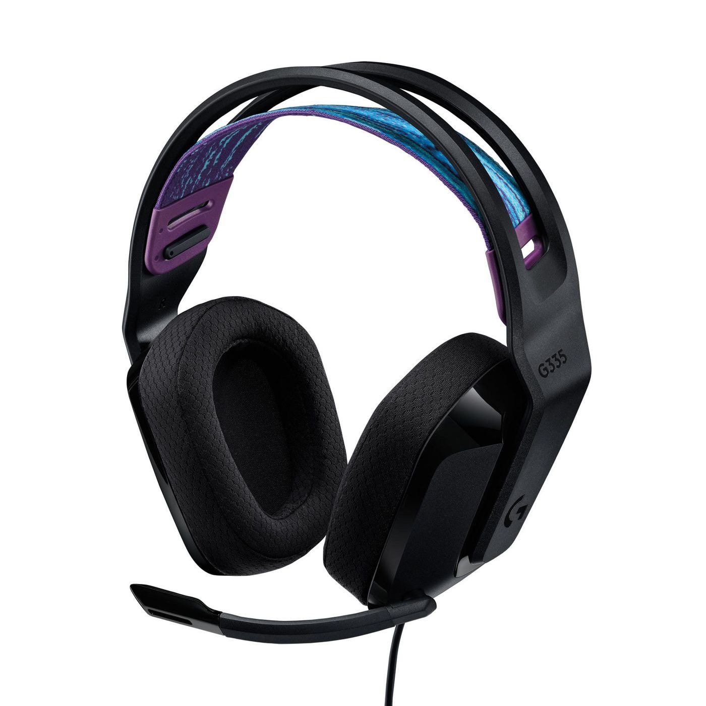 Logitech G G335 Wired Gaming Headset - Auscultadores - tamanho completo - com cabo - macaco de 3,5 mm - preto - Certificado pelo Discord