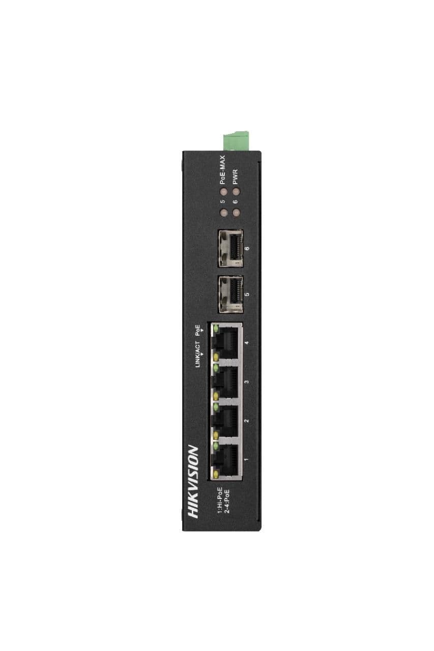 Hikvision DS-3T0506HP-E/HS L2, Unmanaged, 4 Gigabit RJ45