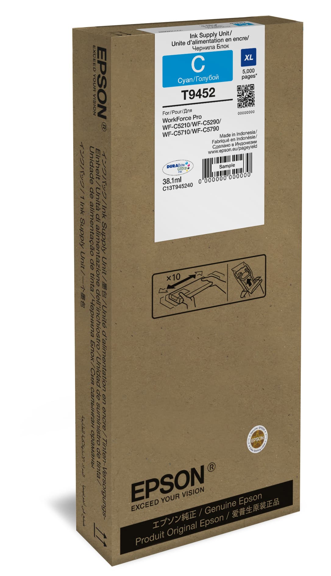 EPSON TINTEIRO AZUL XL PRO WF-C5210DW/5290DW/5710DWF/5790DWF
