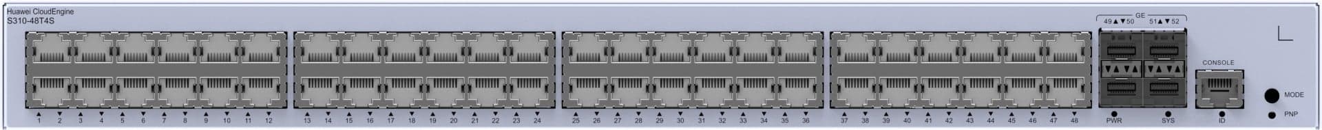 HUAWEI S310-48T4S SWITCH 48 10/100/1000BASE-T PORTS4GE SFP PORTS AC POWER#PROMO#