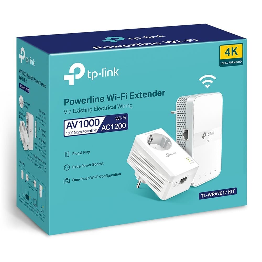 TP-LINK AV1000 GIGABIT PASSTHROUGH POWERLINE AC WI-FI KIT