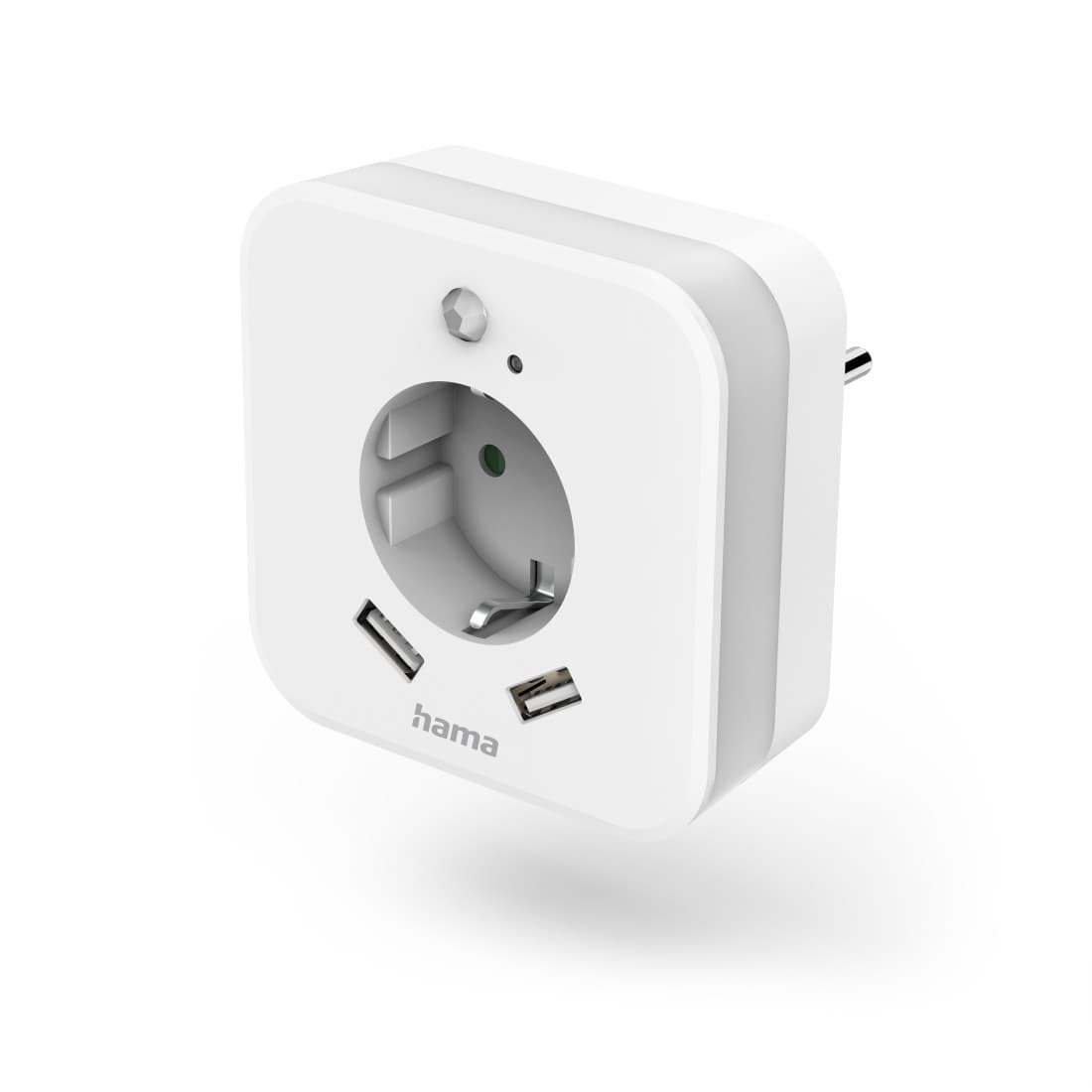 HAMA Adaptador tomada LED NIGHTLIGHT/3W/2 USB-A/1