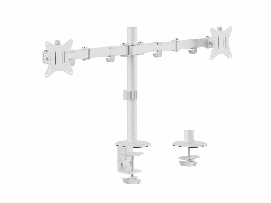EQUIP ERGO SUPORTE SECRETARIA 2 MONITORES 17" 32" ARTICULADO BRANCO 650167