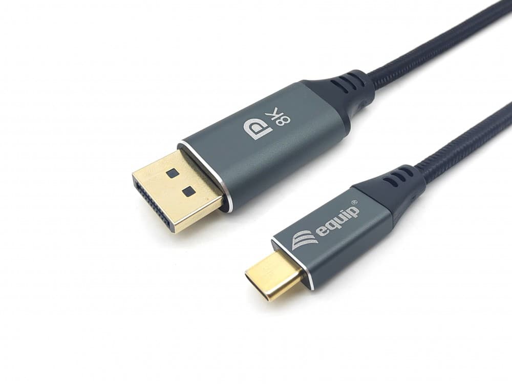 EQUIP CABO USB-C TO DISPLAYPORT M/M 8K/60HZ ALUMINUM SHELL 2.0MT