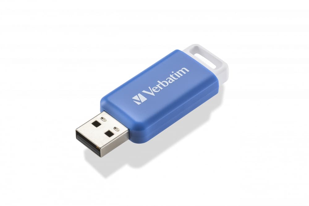 PEN VERBATIM 64GB USB 2.0 DATABAR BLUE