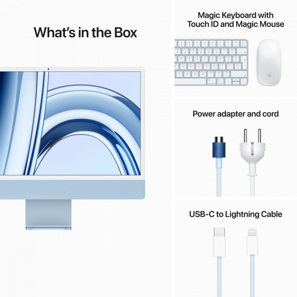 iMac 24 M3 8c CPU/10c GPU 512GB Azul