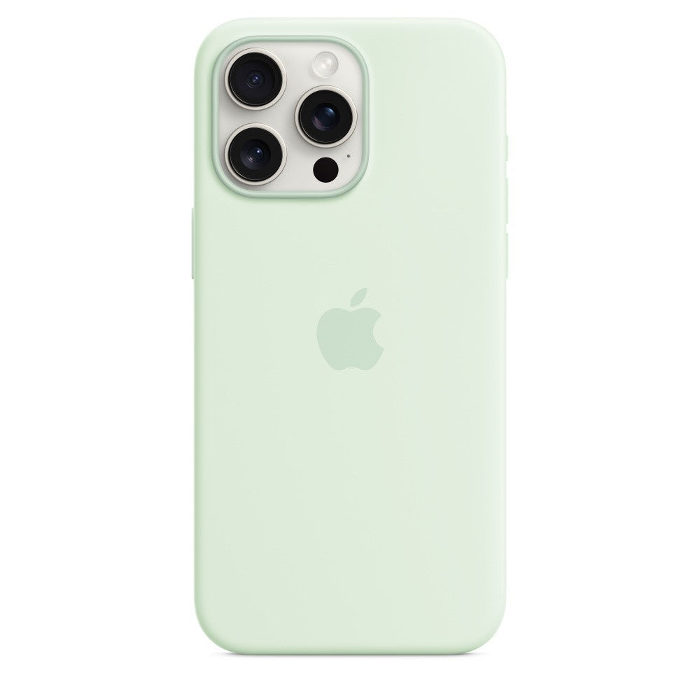 iPhone 15 Pro Max Silicone Verde-menta suave