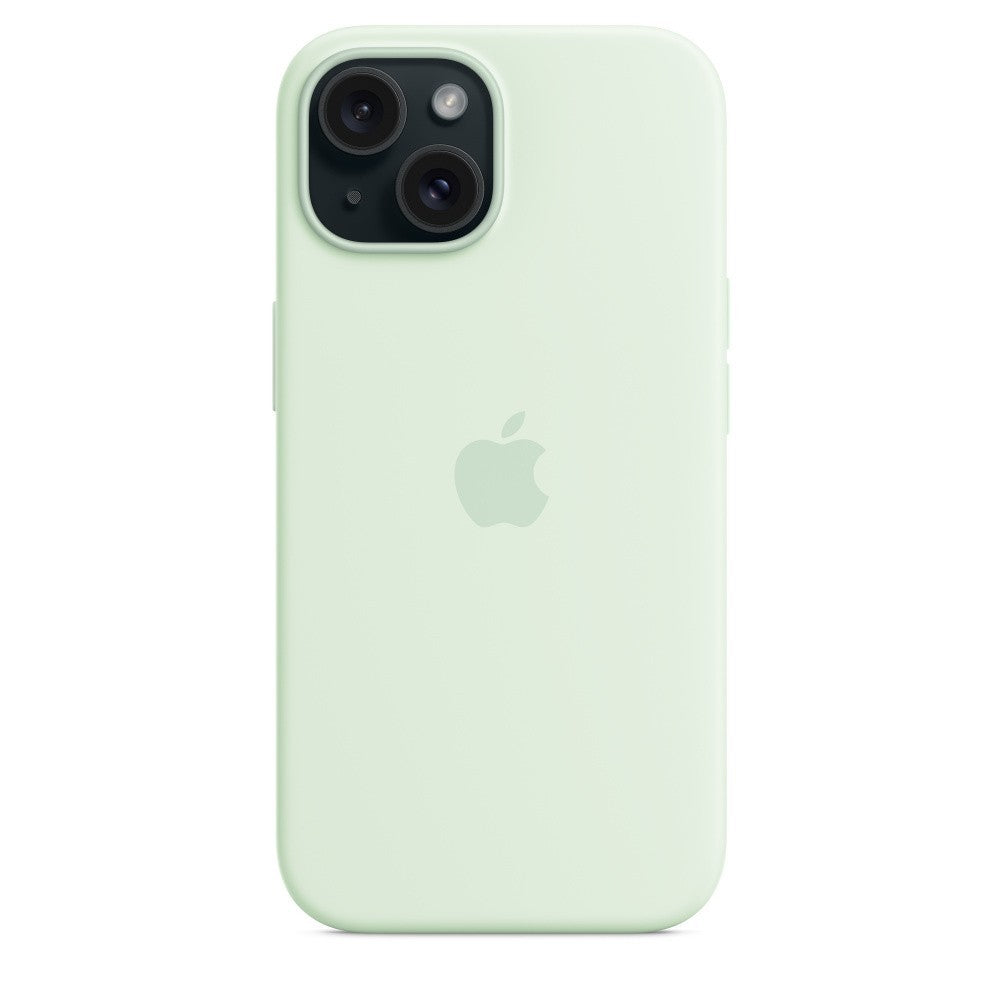 iPhone 15 Silicone Verde-menta suave