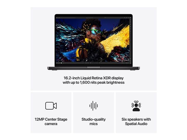 Apple Macbook Pro M4 Pro Max 16C CPU/40C Gpu 48GB 1TB SSD 16" Space Black APPMX313PO/A Apple Macbook Pro M4 Pro Max 16C CPU/40C Gpu 48GB 1TB SSD 16" Space Black APPMX313PO/A - Image 4
